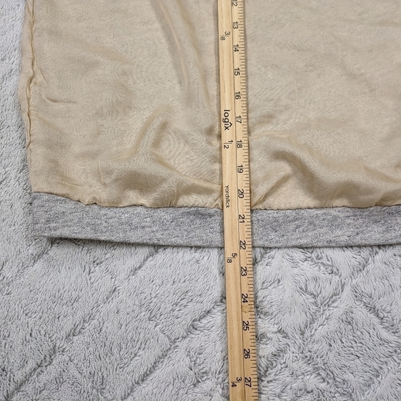 Sundance Sweatshirt Women's Medium Gray Tan Cotton Silk Crewneck Raglan - Picture 6 of 7